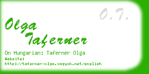 olga taferner business card